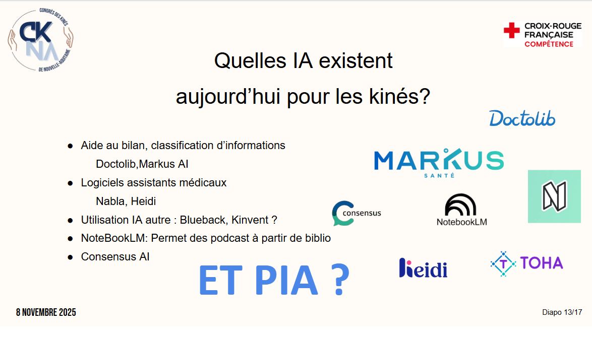 L’intelligence artificielle arrive chez les kinés